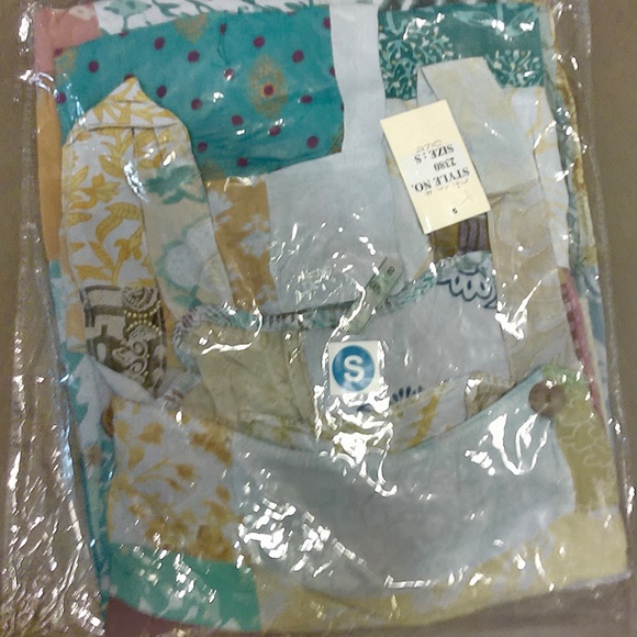 NEW! Blue Sky Patchwork Overalls Wide Leg Patch Colors Will Vary Size S,M,L & XL - Picture 8 of 8